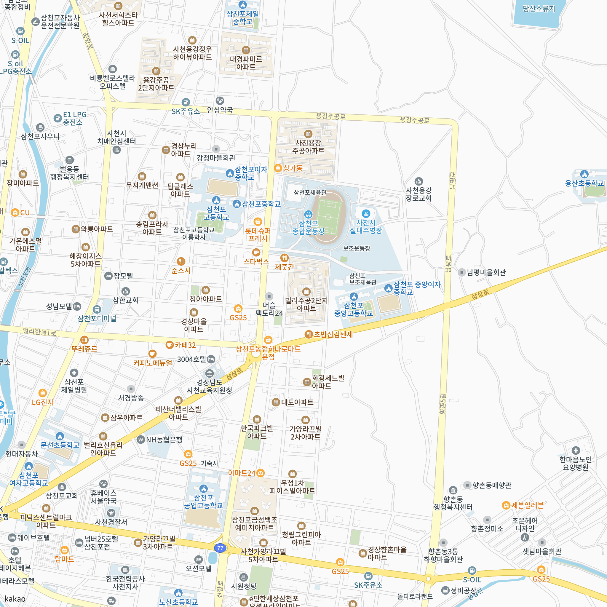 경남 사천벌리1 영구임대 예비입주자 모집(26.10.16.) 반경 1km 주변 시설 지도