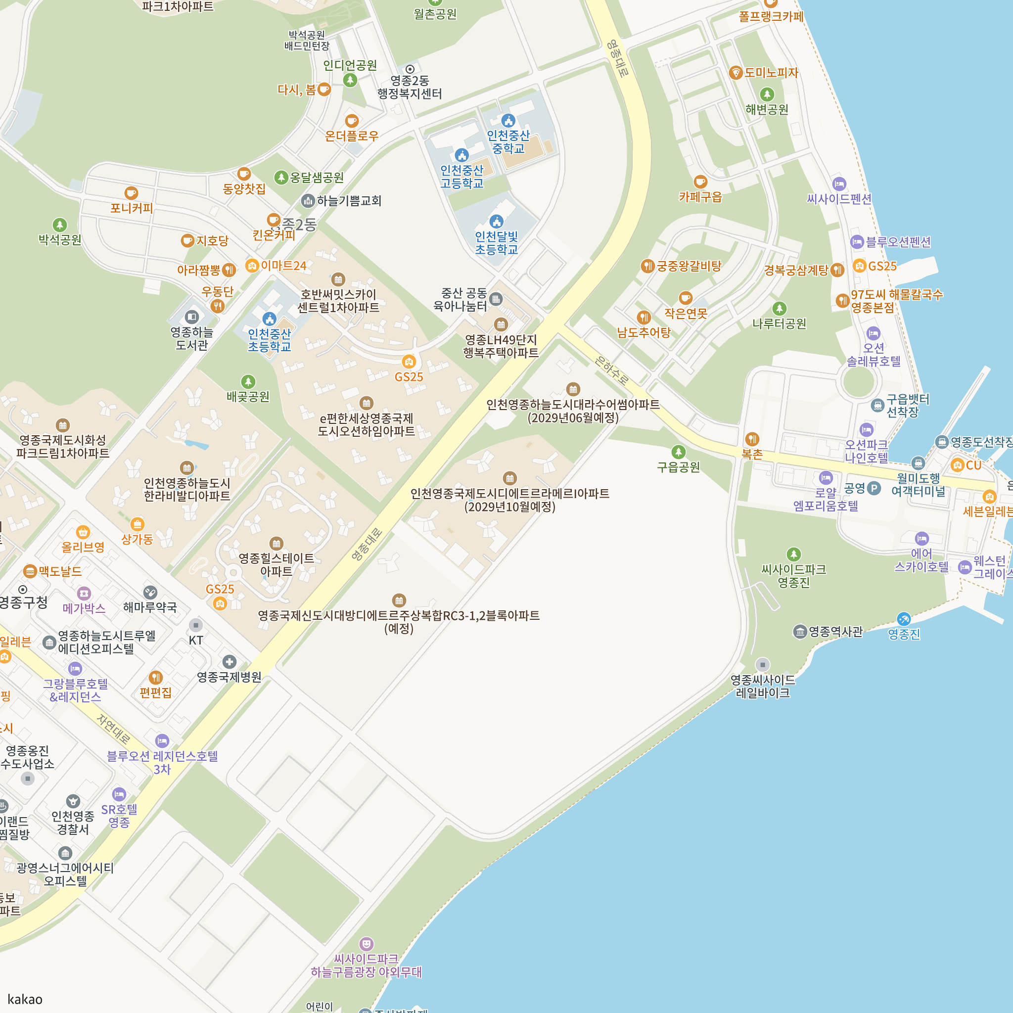 인천영종국제도시 디에트르 라 메르Ⅰ(RC4-1,2BL)(8차) 반경 1km 주변 시설 지도