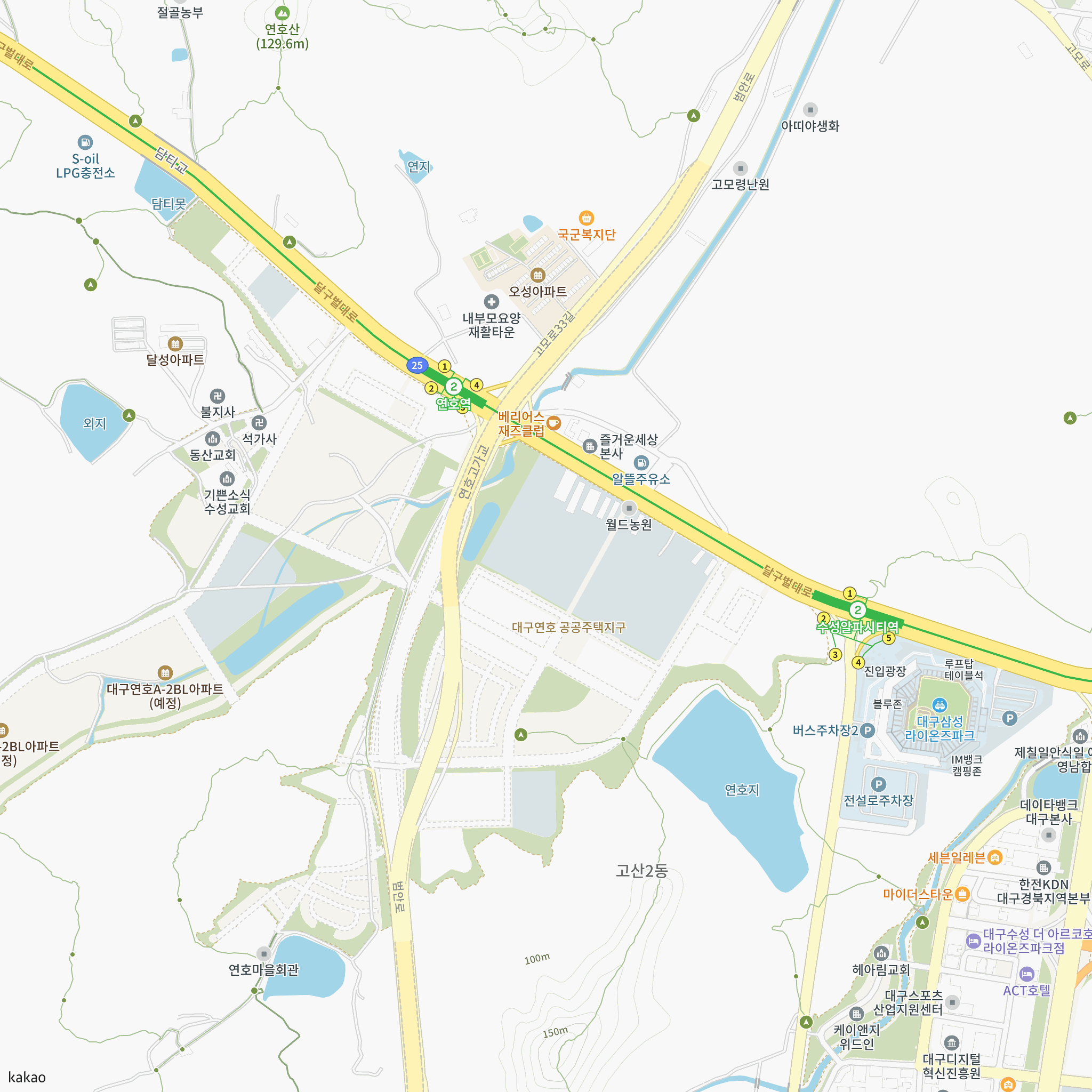 대구연호 A-3BL 통합공공임대주택 입주자 모집 반경 1km 주변 시설 지도