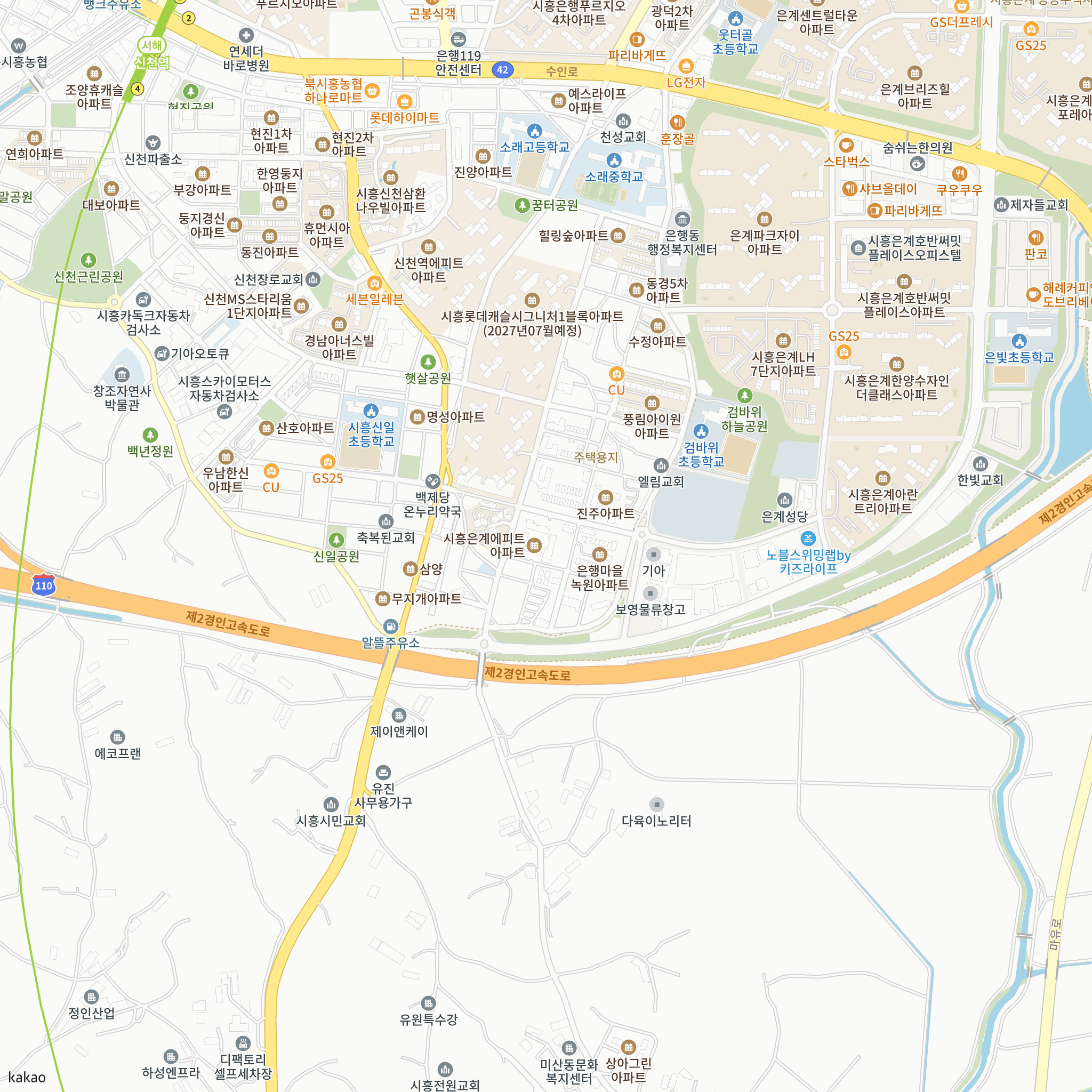 시흥 은계 에피트(조합원 취소분) 반경 1km 주변 시설 지도