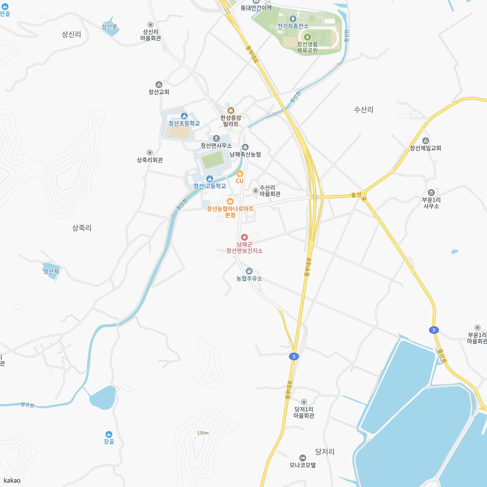 경남 남해창선 영구임대 예비입주자 모집(‘26.10.02.) 반경 1km 주변 시설 지도