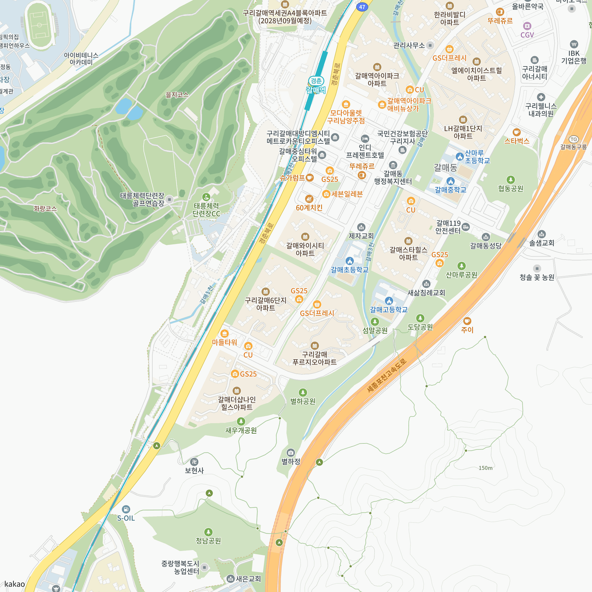구리갈매 S1블록 10년공공임대주택 예비입주자 모집공고 반경 1km 주변 시설 지도