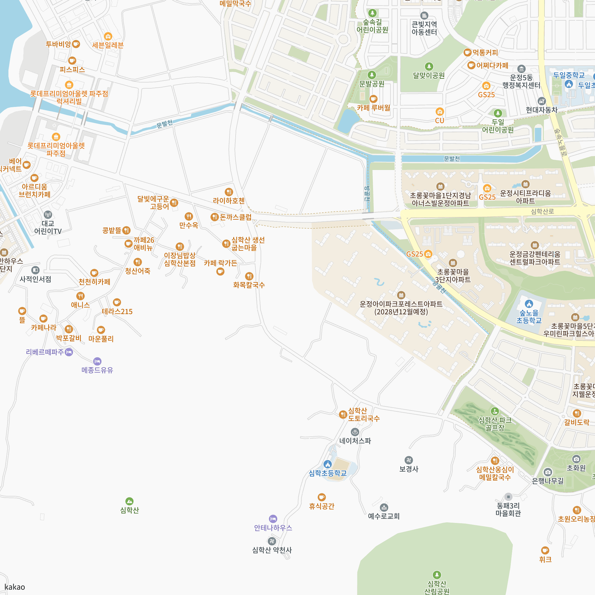 운정 아이파크 포레스트(2차) 반경 1km 주변 시설 지도