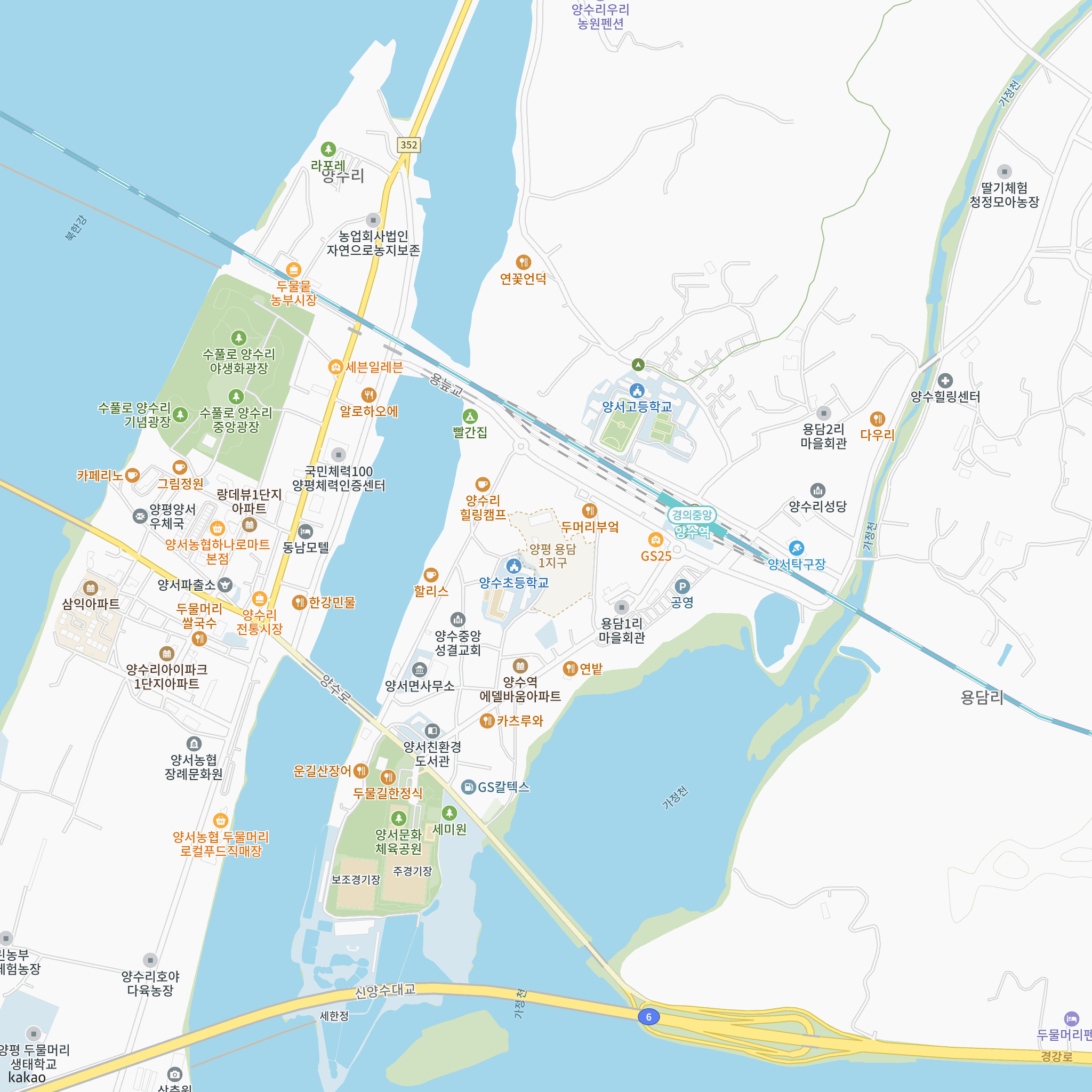쌍용 더 플래티넘 한강 반경 1km 주변 시설 지도
