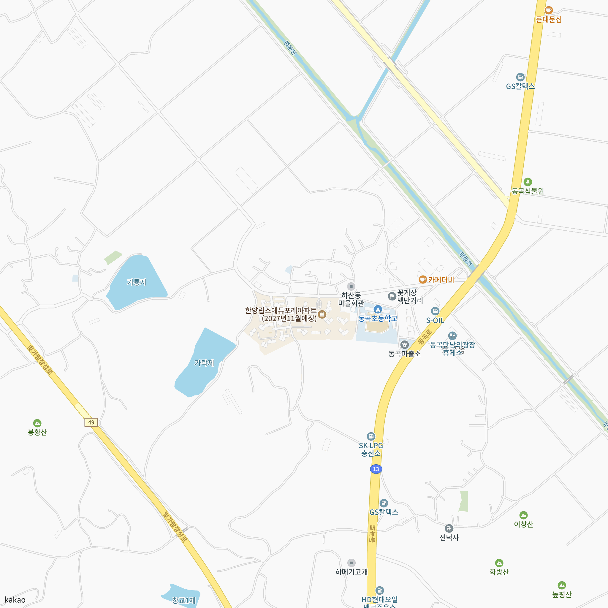 한양립스 에듀포레(조합원 취소분) 반경 1km 주변 시설 지도