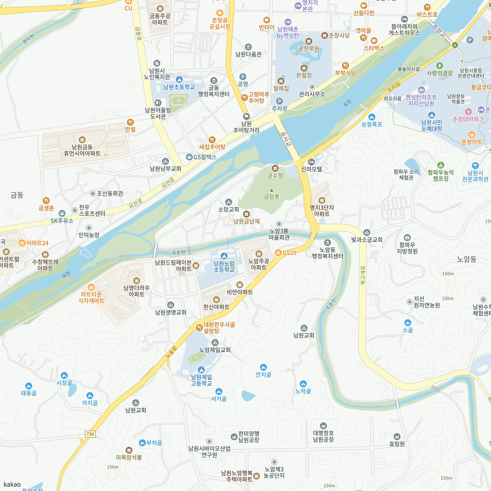 남원노암 공공임대 50년 예비입주자 모집 반경 1km 주변 시설 지도
