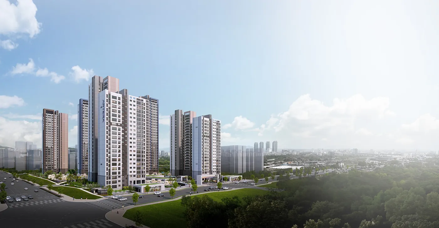 고양 장항 아테라 단지 조감도(주간, main02와 거의 동일한 변형)