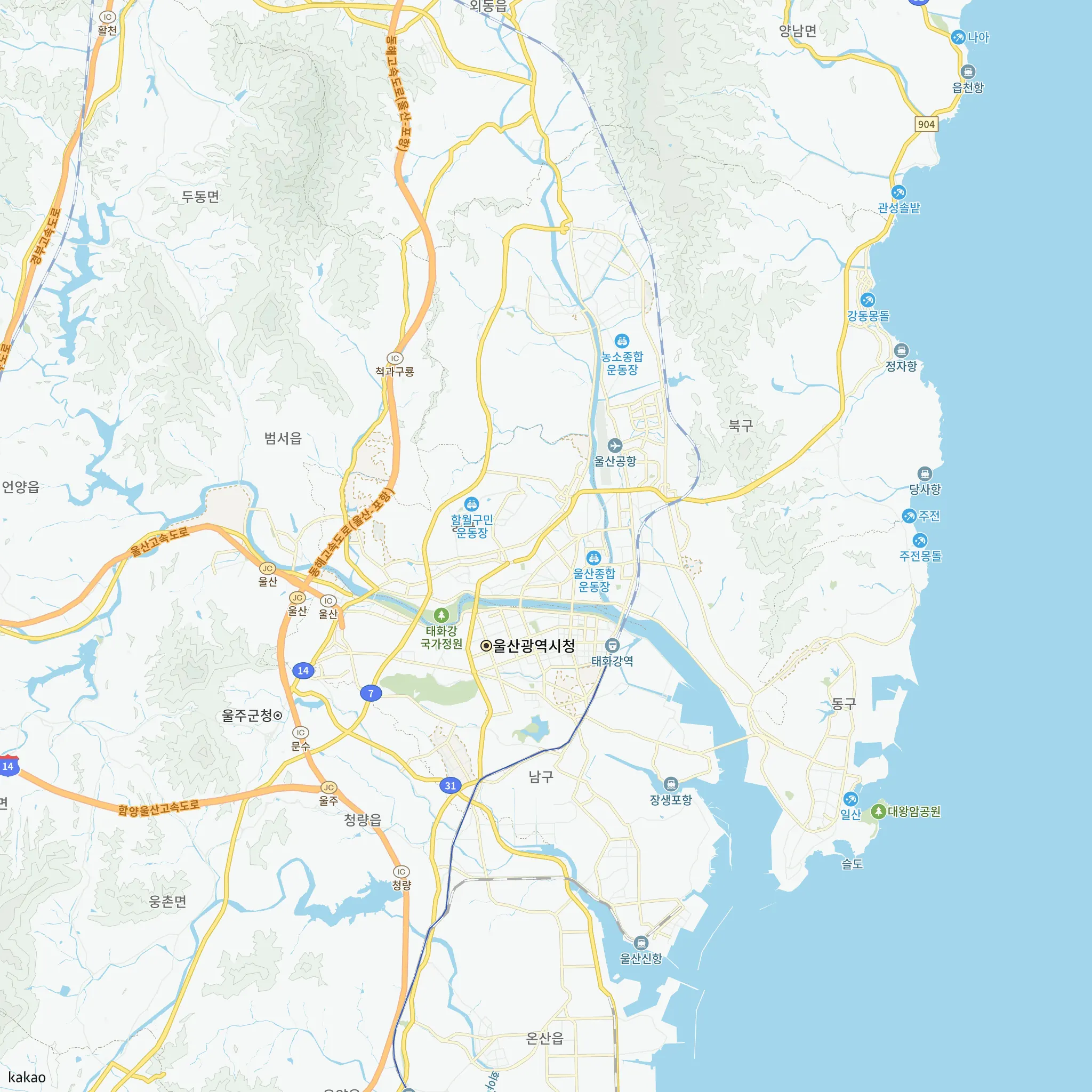 중구와 인접 지역 지도에 표시한 더샵 시에르네(조합원취소분)(2회차) 위치