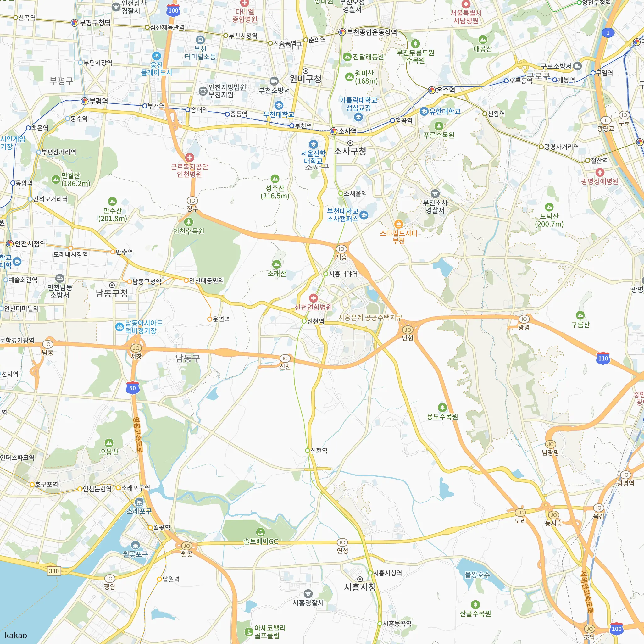 신천역 에피트(3차)에서 가장 가까운 신천역과 1호선·2호선·7호선·수인분당선·인천1호선·인천2호선·서해선 노선 지도