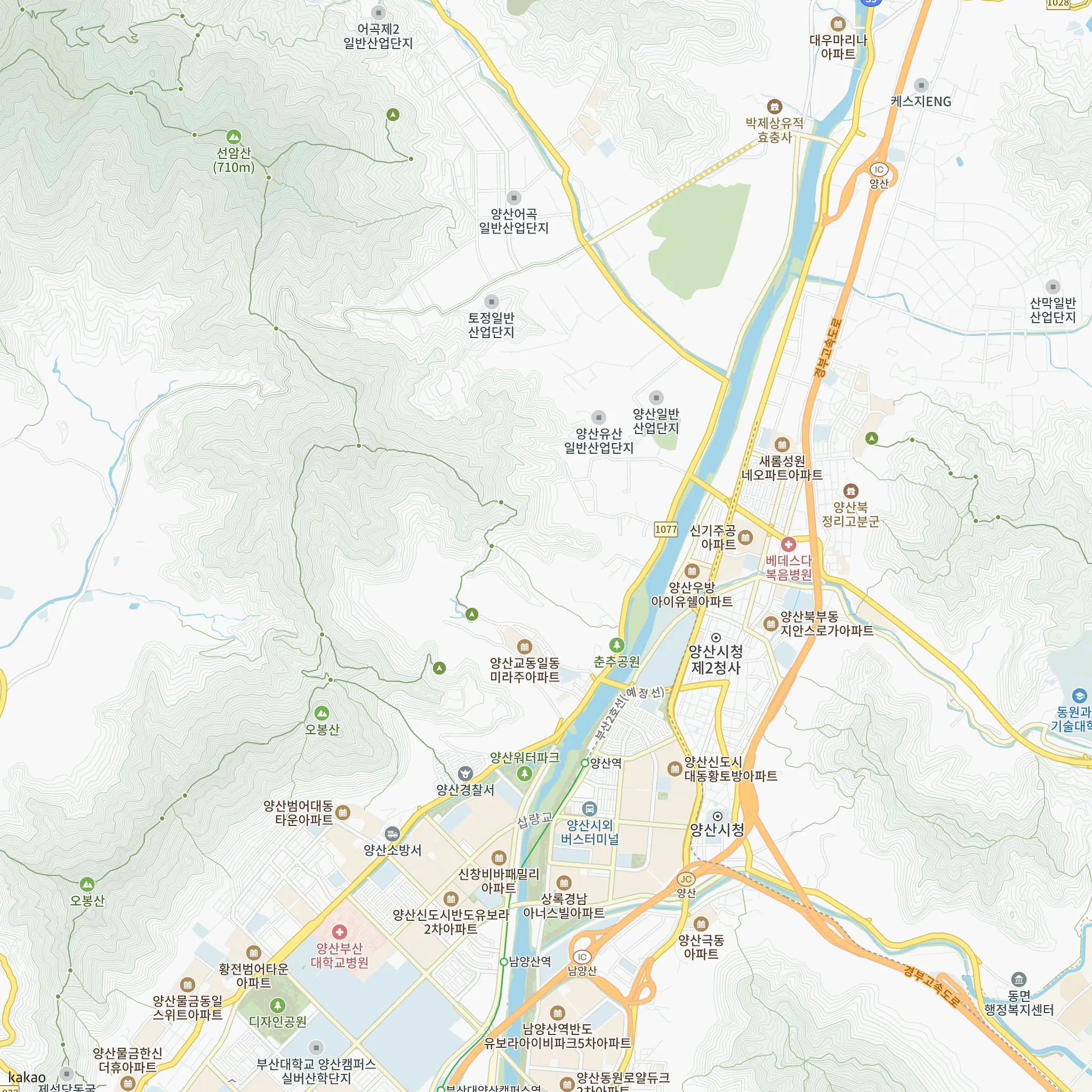 [조기접수마감]양산 삼성파크빌 자격완화 입주자 선착순 모집(2026.09.30)에서 가장 가까운 양산역과 부산2호선 노선 지도