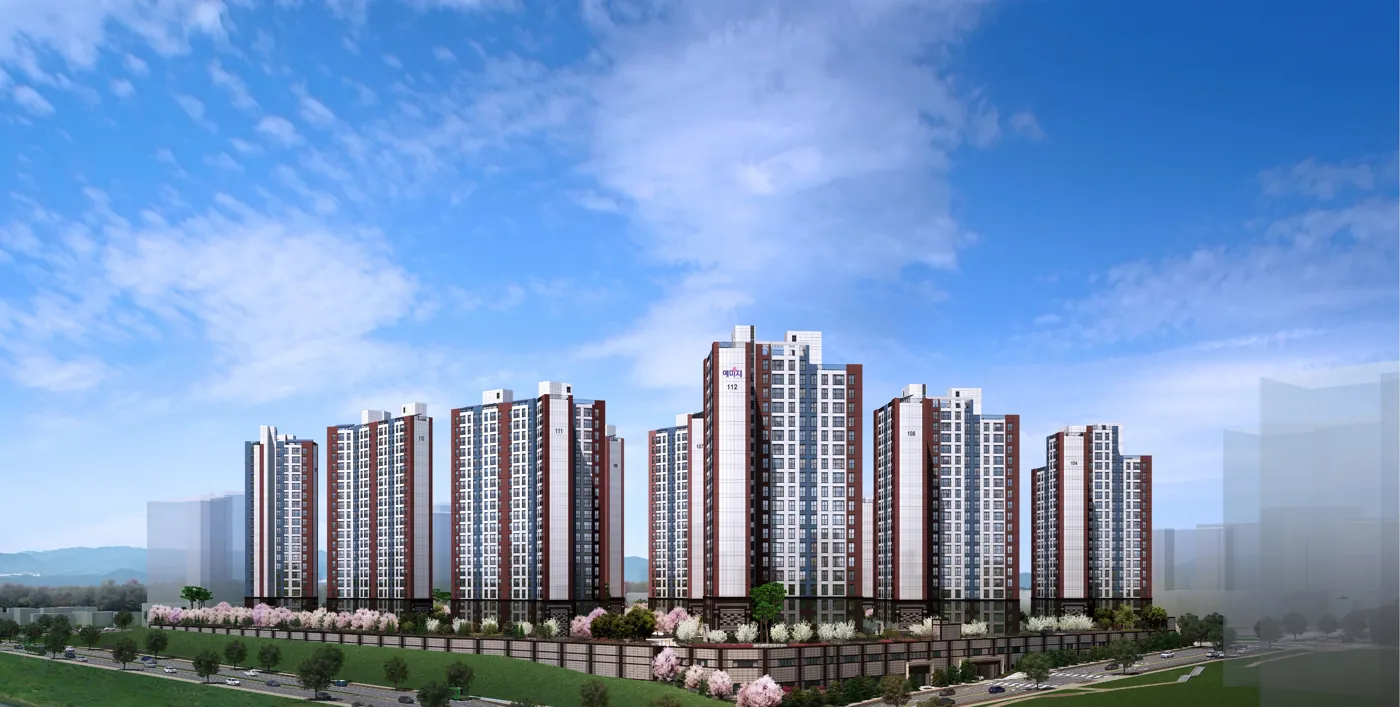 이천 중리지구 B3블록 금성백조 예미지(2차) 메인 비주얼 조감도(주간)